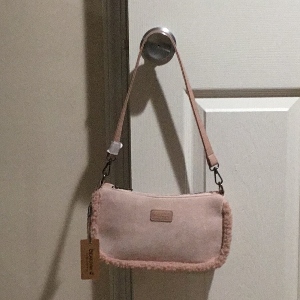 Bear Paw Blush Suede Mini Bag - See description